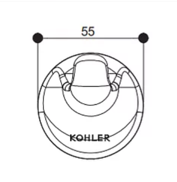 Kohler Eolia Robe Hook K-17526T-CP Specification