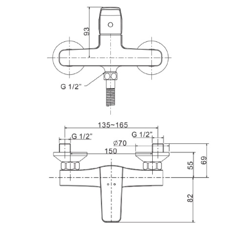 American Standard Concept Square FFAS0412-701500BF0 Specification DRW(1)