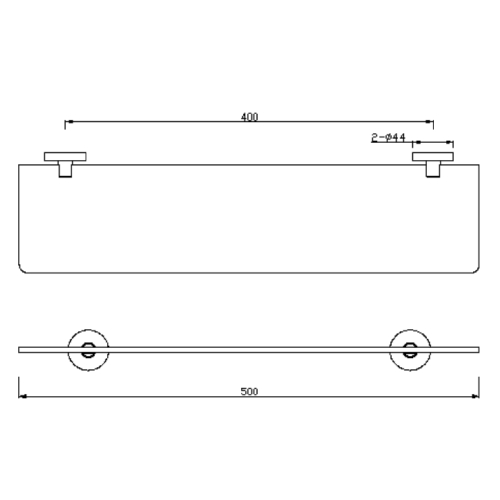 American standard Concept Round FFAS1491-908500BC0 Glass Shelf