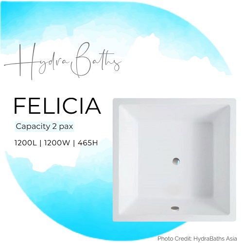 Hydrabath Felicia Square bathtub